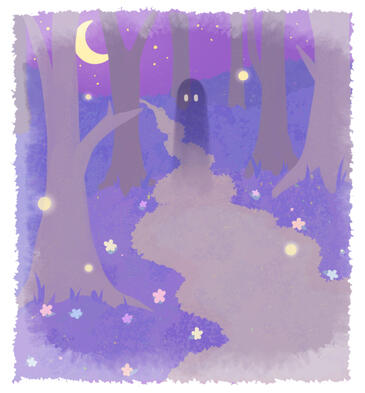 spooky forest [illustration]