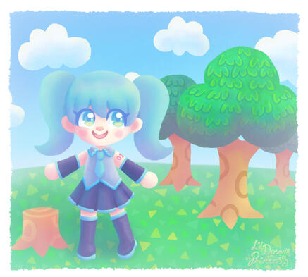 Animal Crossing x Miku [print]
